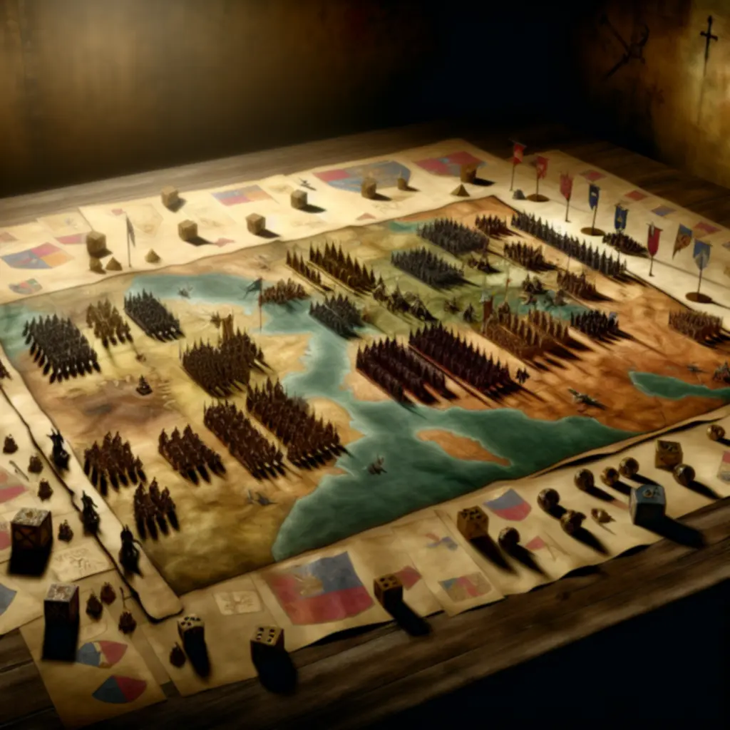 Mapa strategiczna i żetony armii w stylu Crusader Kings