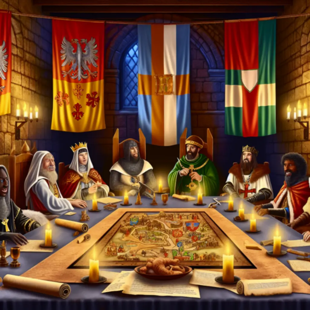 Kolaż tematów trendujących w serii Crusader Kings